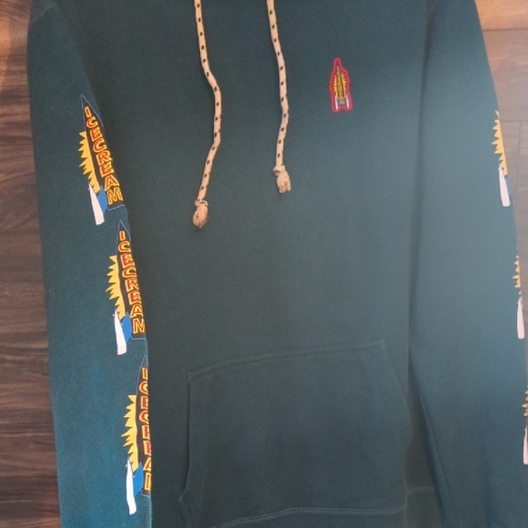 ICECREAM Billionaire Boys Club Teal Rocket Pullover Hoodie Y2K Streetwear - Picture 8 of 12